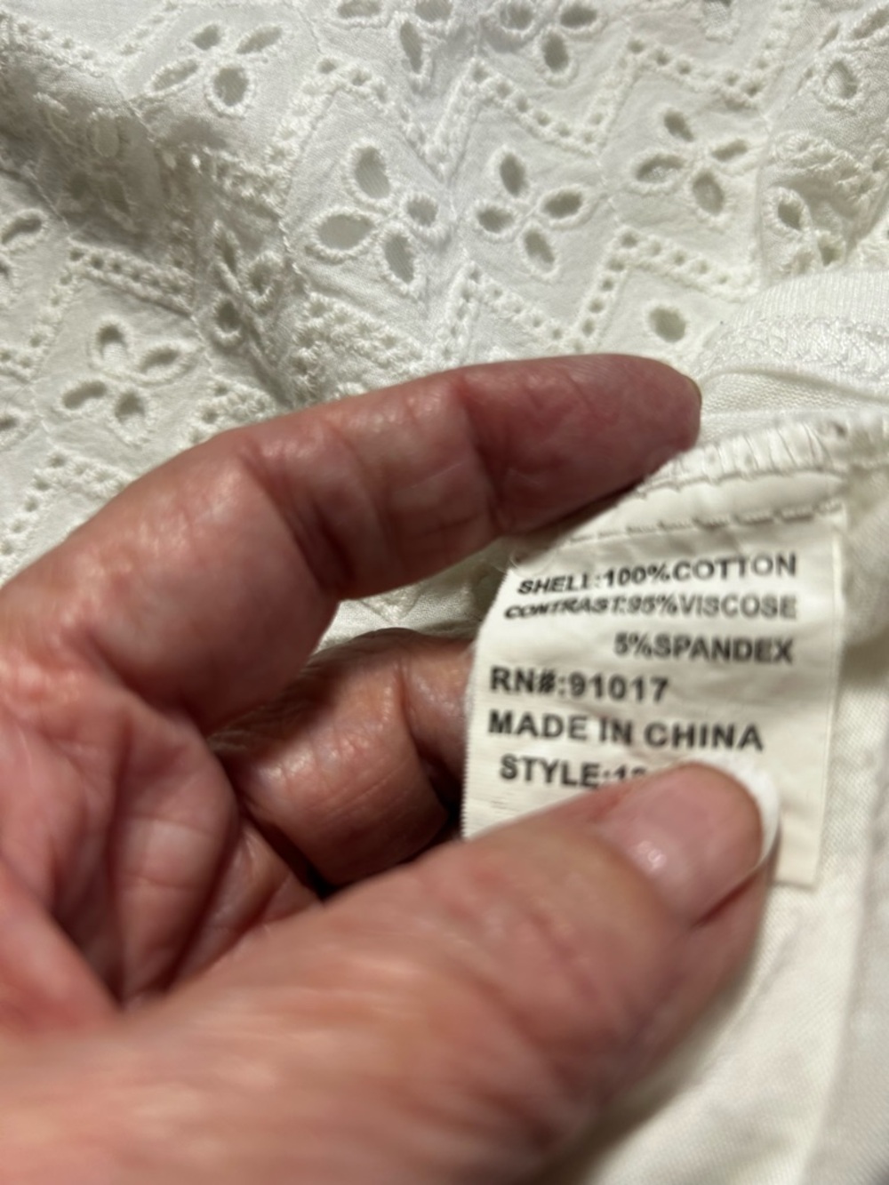 Anthropologie Eyelet Lace Top White Boho Cottagecore Medium S/M Feminine - Picture 6 of 6